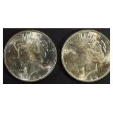 (2) 1922 PEACE DOLLARS CH BU (2) 1922 PEACE DOLLARS CH BU