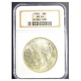 1925 PEACE DOLLAR NGC MS64 1925 PEACE DOLLAR NGC MS64