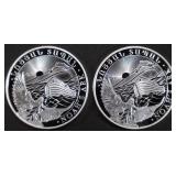 (2) 1 OZ .999 SILV 2023 ARMENIAN NOAHS ARK ROUNDS