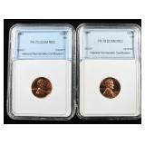 1963, 64 LINCOLN CENTS PERFECT GEM PROOF RED