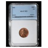 1953 LINCOLN CENT SUPERB GEM BU RED