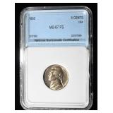 1952 JEFFERSON NICKEL SUPERB GEM BU FS