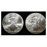 (2) 2016 AMERICAN SILVER EAGLES