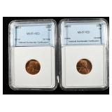 1952-D, S LINCOLN CENTS SUPERB GEM BU RED