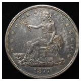1877-S TRADE DOLLAR CH TO GEM UNC