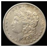 1884-S MORGAN DOLLAR AU