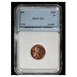 1949 LINCOLN CENT SUPERB GEM BU RED