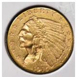 1915 $2 1/2 GOLD INDIAN VERY CH BU