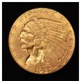 1927 $2 1/2 GOLD INDIAN GEM BU