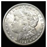 1921-S MORGAN DOLLAR AU/BU