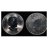 (2) 1 OZ .999 SILVER ROUNDS
