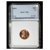 1958-D LINCOLN CENT SUPERB GEM BU+ RED