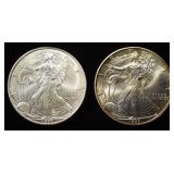 1995,97 AMERICAN SILVER EAGLES