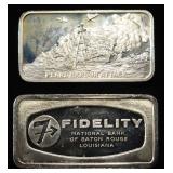 (2) STERLING SILVER BARS APPROX 110 GRAMS