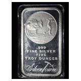 5 OZ SILVERTOWNE .999 FINE SILVER BAR