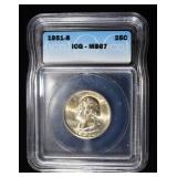 1981-S WASHINGTON QUARTER ICG MS67