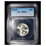 1946-S WASHINGTON QUARTER ICG MS66+