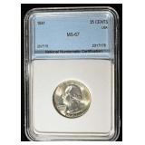 1941 WASHINGTON QUARTER SUPERB GEM BU