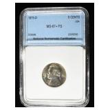 1975-D JEFFERSON NICKEL SUPERB GEM BU+ FS