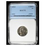 1976-D JEFFERSON NICKEL SUPERB GEM BU FS
