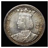 1893 ISABELLA QUARTER GEM UNC