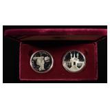1884 LOS ANGELES OLYMPIC COMMEM 2 COIN SET