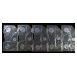 (5) 1964 US PROOF SETS MISSING HALF DOLLAR & CENT