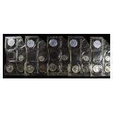 (5) 1960 US PROOF SETS MISSING HALF DOLLAR & CENT