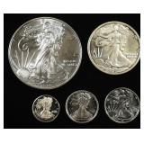 (5) .999 SILVER ROUNDS