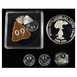 (1) 1 OZ, (16) GRAMS .999 SILVER ROUNDS