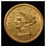 1875-S $2 1/2 GOLD LIBERTY BU