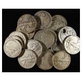 (20) 90% SILVER WALKING HALF DOLLARS