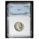 1957-D WASHINGTON QUARTER SUPERB GEM BU+
