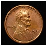 GLORIOUS GEM UNC 1918-S CENT