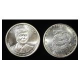 (2) 1 OZ .999  SILVER ROUNDS