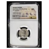 AD 218-224/5 JULIA MAESA, AR DENARIUS NGC XF