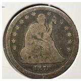 1878-CC LIBERTY SEATED QUARTER GOOD