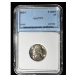 1939-S JEFFERSON NICKEL SUPERB GEM BU FS