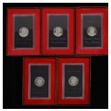 (5) 1971 IKE (BROWN) PROOF DOLLARS