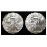 (2) 2014 AMERICAN SILVER EAGLES