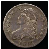 1812 CAPPED BUST HALF DOLLAR AU