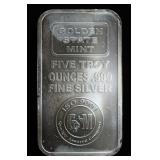 5 OZ .999 SILVER GOLDEN STATE BAR