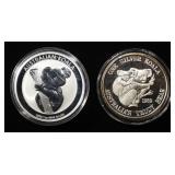 (2) 1 OZ .999 KOALA SILVER ROUNDS