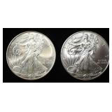 2008,09 AMERICAN SILVER EAGLES
