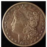 1883-S MORGAN DOLLAR XF/AU COLOR