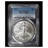 2014 AMERICAN SILVER EAGLE PCGS MS70