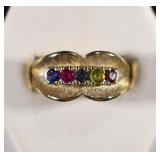 10K YELLOW GOLD MOTHERS RING SIZE 9