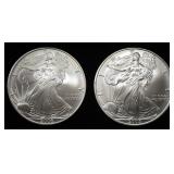 2005, 06 AMERICAN SILVER EAGLES