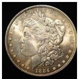 1884 MORGAN DOLLAR CH BU TONED