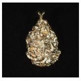 14K YELLOW GOLD FREEFORM NUGGET